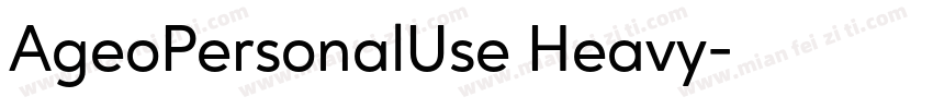 AgeoPersonalUse Heavy字体转换
